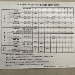 市内電車&富山港線1日乗り放題券　　ぐるっとグルメグリクーポン　1000円分５枚の画像
