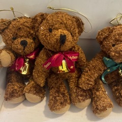 テディベアー🎄クリスマスオーナメントツリーお飾り6体セットの画像