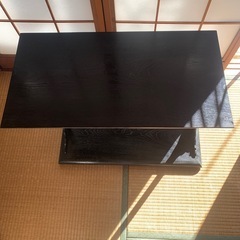 茶道　高級 漆器 茶道具 二重棚 棚 茶道 組立式 台子 木製 お正月 黒 工芸　棚　漆　工芸