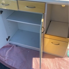 C-938　食器棚　キッチンボード　キッチン収納　幅100cm　コンセント付きの画像