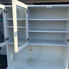 C-938　食器棚　キッチンボード　キッチン収納　幅100cm　コンセント付きの画像