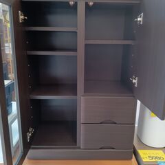 NITORI　サイドボード　コージー2　60SB　DBR　マルチキャビネット　開き扉　ブラウン　ニトリ　サイズ（約）幅60×奥35×高85　　■近隣配送無料 買取GO‼　栄和店の画像