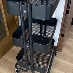 IKEAワゴン（ロースコグ）ブラック