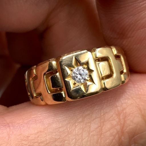 K18 ダイヤモンド　リング　5.9g 0.09ct