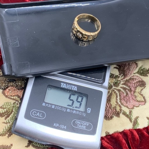 K18 ダイヤモンド　リング　5.9g 0.09ct