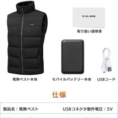 ✨新品✨　未開封品　電熱ベスト 13箇所発熱 10000mAh 加熱ベストの画像