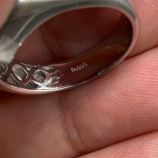 馬蹄　ホースシューリング　pt950 ダイヤリング　15.7g D0.53ct