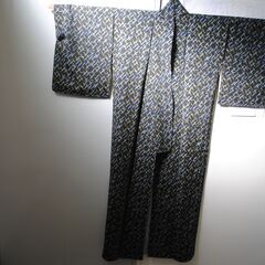 [1029]着物　和装　かすり　紬　絣　普段用　しつけ糸付き　一...