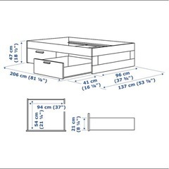 シングルベッドの画像