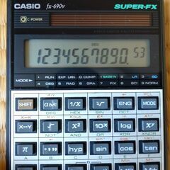 【配送可】美品 【希少品】昭和レトロ 関数電卓 CASIO カシオfx-690v SUPER-FXの画像