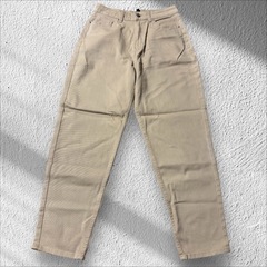 H&M ベージュ チノパン　バレルレッグジーンズ