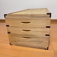 桐のお着物ケース 3段