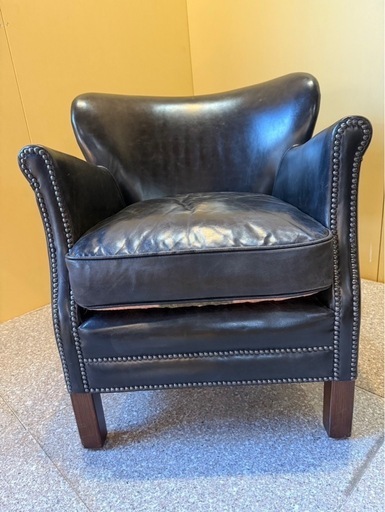 アスプルンド　ASPLUND ハロ　HALO プロフェッサー　アームチェア　1人掛けソファ　シングルソファ　ラウンジソファ　ヴィンテージ本革　【札幌　清田区　店頭引取可】