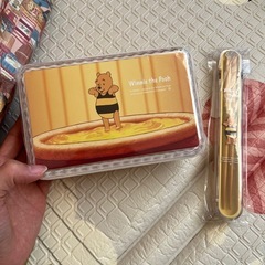 レトロプーさん　お弁当箱　箸セット　