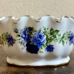 花柄陶器　小物入れ　FINE PORCELAIN｜ファインポーセレン
