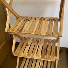 折りたたみ木製ラック（キャプテンスタッグ ）の画像