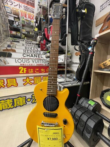 【ジモティ来店特価！！】　エレキギター　KGarage　SLP-180　イエロー　スタンド付き　J-1237