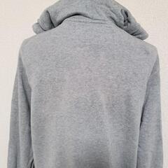 ハイドロゲン 長袖パーカー ジップアップ ワッペン グレー 綿 L メンズの画像