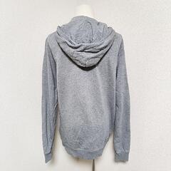 ハイドロゲン 長袖パーカー ジップアップ ワッペン グレー 綿 L メンズの画像
