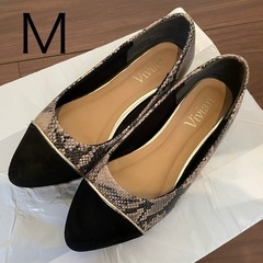 ロー パンプス パイソン柄 M