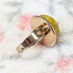 ☆指輪　リング　水中花　サイズ：W：約2.0ｃｍ　Ｄ：約3.0ｃｍ　中古品の画像