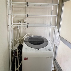 洗濯機の上の棚　の画像
