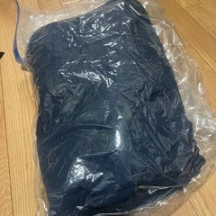 薄手　紺色　毛布　ブランケット