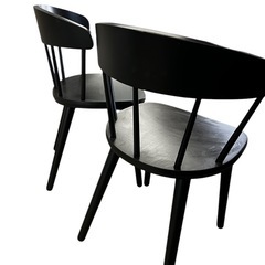 NO.2037 【在庫1】 IKEA OMTANKSAM オムテンクサム ダイニングチェア イケア 椅子 ブラック 中古の画像