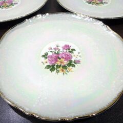 昭和レトロ セーエー陶器 オーロラ 直径19.5cm プレート まとめて 5枚セット 花柄 薔薇柄 札幌市 新道東店の画像