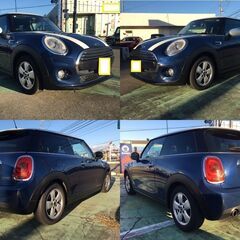 MINI　ディーラー車検・整備人気ツートン　F56　ミニクーパー　ガソリン　車検R7年8月28まで・ナビ・バックカメラ・前後ドラレコ・ＥＴＣの画像