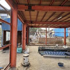 鉄骨倉庫の骨組み一式　中古　②の画像