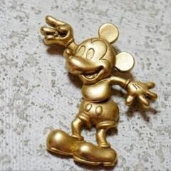 ディズニー ♦ミッキーマウス ゴールドカラー ブローチ♥ ピンバ...