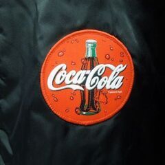 レア コカ・コーラ 冬季イベント用 スタッフジャンパー コート ブラック Mr.MOVAL製 Fサイズ ブラック×レッド 札幌市 新道東店の画像