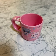 ピンク　歯ブラシ　コップ　歯ブラシたて　猫ちゃん　子供用