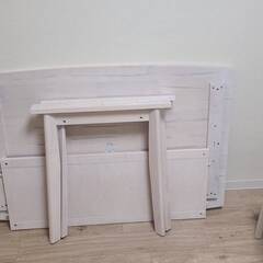 まだ募集中です　ダイニングテーブル白木目調、椅子4脚セット　渋谷引き取り限定の画像