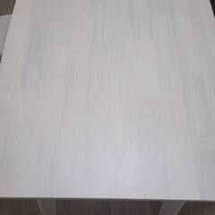 まだ募集中です　ダイニングテーブル白木目調、椅子4脚セット　渋谷引き取り限定の画像