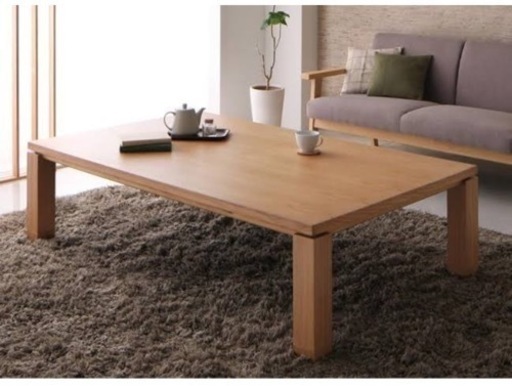 ニトリ　高さを変えられる  2way リビング   こたつ　テーブル　ナチュラル　長方形　120×80 継脚付き長方形リビングこたつ　家具 机