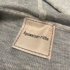 【美品】Apuweiser-riche グレー フード付きニットカーディガンの画像