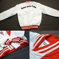 レトロ コカ・コーラ スタッフジャンパー ジャケット ホワイト VAN JAC Lサイズ バックプリント Come on in. Coke オブジェ 札幌市東区 新道東店の画像