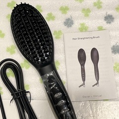 【最終お値下げ❣️】【新品未使用品】多機能ヘアスタイラー - セラミックヒーター搭載回転電力コード ストレートナー＆ホットアイアンブラシ ブラック ヘアアレンジ 時短 レディース メンズ の画像