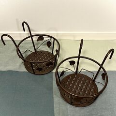 【2個セット】新品★プラントホルダー（鉢植えをベランダの手すりな...