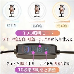 リングライト　撮影用ライトの画像
