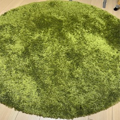 ラグ　カーペット　円形　150cm グリーン　