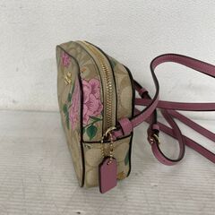 【COACH】 《未使用》 コーチ ショルダーバッグ バラ柄 ミニカメラバッグ シグネチャー柄 F02465 IME7V N0507の画像