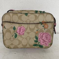 【COACH】 《未使用》 コーチ ショルダーバッグ バラ柄 ミニカメラバッグ シグネチャー柄 F02465 IME7V N0507の画像