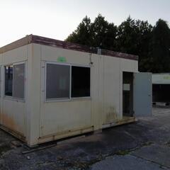 【香取市】中古ユニットハウス 2連棟 折板屋根付き(約730cm) 長さ約640cm×480cm(+63cm) 配送 取り付け可能 (株)トラストカーゴ 香取コンテナ販売所の画像