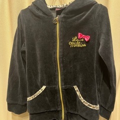 キッズ 女の子 Milkiss フード付きジャケット 120 黒