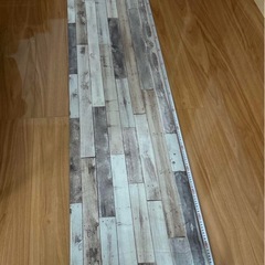 木目調キッチンマット 約180cm x 45cm クッション性抜...