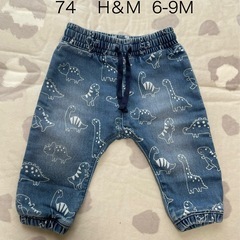 H＆M 恐竜 デニム パンツ 70 75