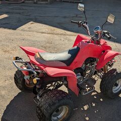 近郊配送無料★動作確認済★四輪バギー ATV バック セル付 110cc サントレックス製 デザートホース ミニカー登録 北海道 十勝 帯広 道東 中華の画像